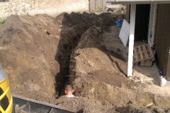 Erdarbeiten Leitungsgraben ausheben