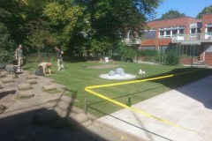Garten Landschaftsbau Rollrasen verlegen und Hecke