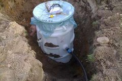 Regenwasser Versickerung Sickerschacht bauen
