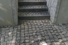 Treppenbau Betonstein u. Naturstein Basalt Treppe