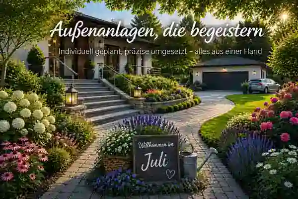 Ihre Garten Landschaftsbau Firma im Juli Bau von Aussenanlagen und Gärten im Juli